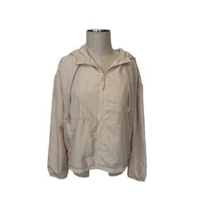 Bearpaw Outdoors Women’s Lightweight Hooded Jacket Beige Size L Full Zip